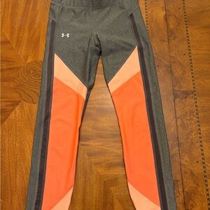 Under Armour Charcoal and Peach Active Leggings